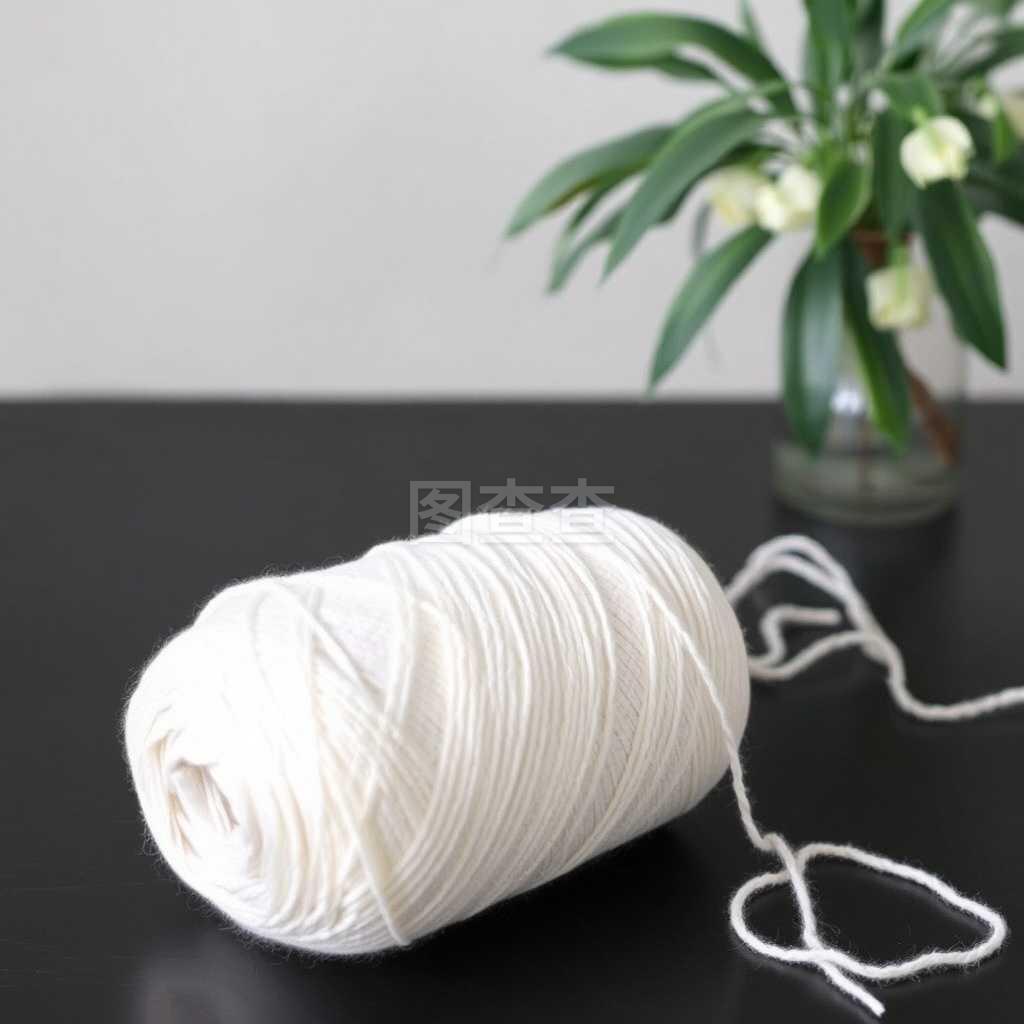 桌角的棉纱卷